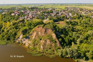 Skarpa wiślana z lotu ptaka