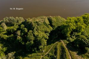 Skarpa wiślana z lotu ptaka