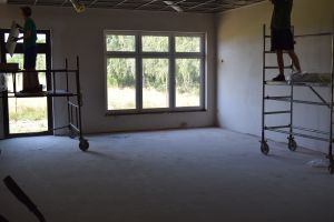 Nowo powstająca sala zajęciowa w złobku