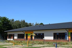 Prace budowlane przy nowo powstającym budynku przedszkola