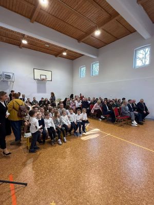 Uroczystośc otwarcia zmodernizowanej sali gimnastycznej w Dyblinie