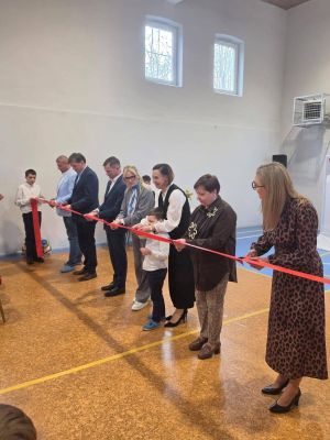 Uroczystośc otwarcia zmodernizowanej sali gimnastycznej w Dyblinie