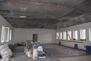 Wnętrze modernizowanego budynku OSP