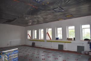 Wnętrze modernizowanego budynku OSP