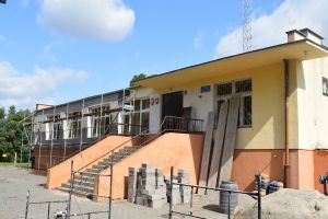 Budynek obkładany steropianem