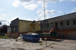 Budynek obkładany steropianem