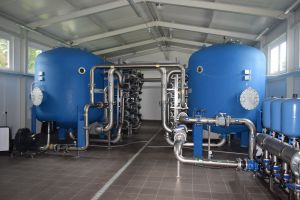 Infrastruktura i budynek nowo wybudowanej Stacji Oczyszczania Wody