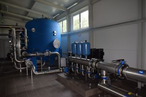 Infrastruktura i budynek nowo wybudowanej Stacji Oczyszczania Wody