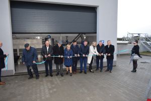 Uroczyste przecięcie wstęgi na Stacji Oczyszczania Ścieków