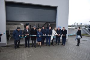 Uroczyste przecięcie wstęgi na Stacji Oczyszczania Ścieków