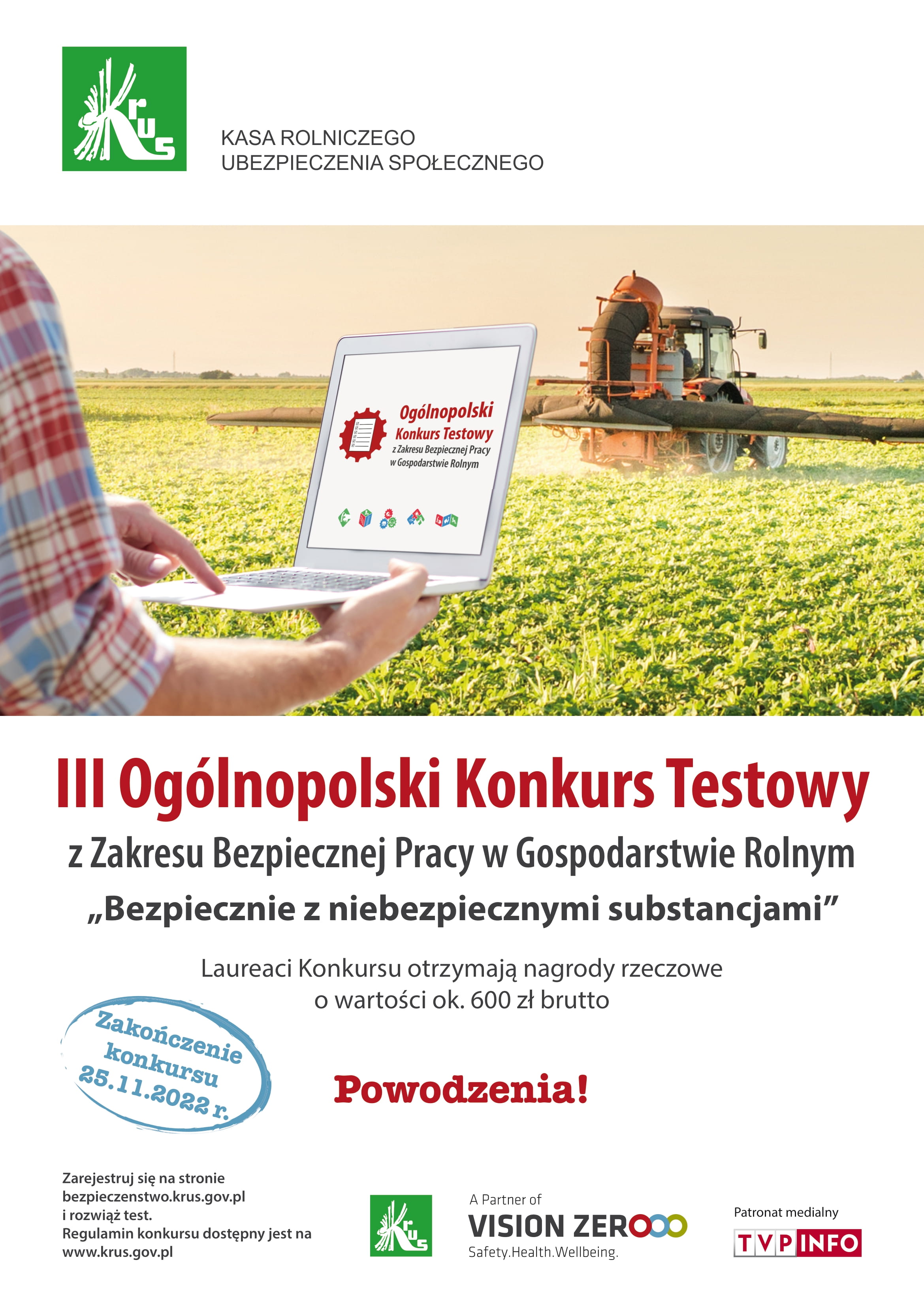 Informacja KRUS - Konkurs "Bezpiecznie z niebezpiecznymi substancjami"