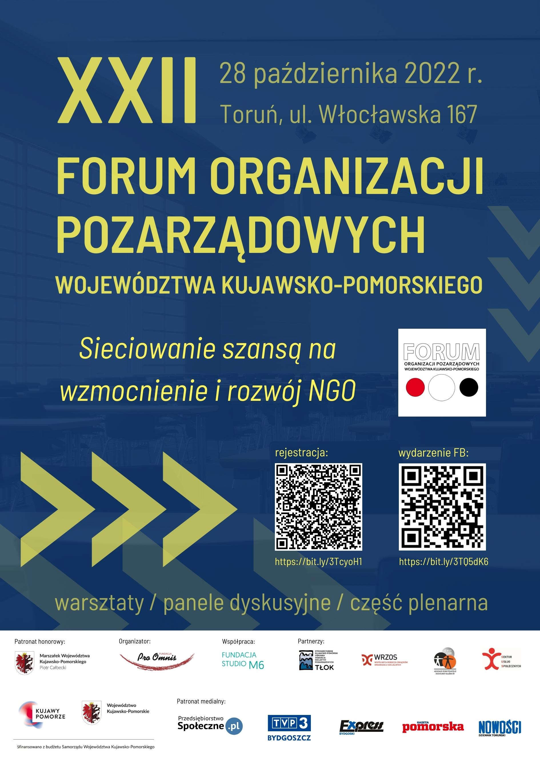Zapraszamy na XXII Forum Organizacji Pozarządowych