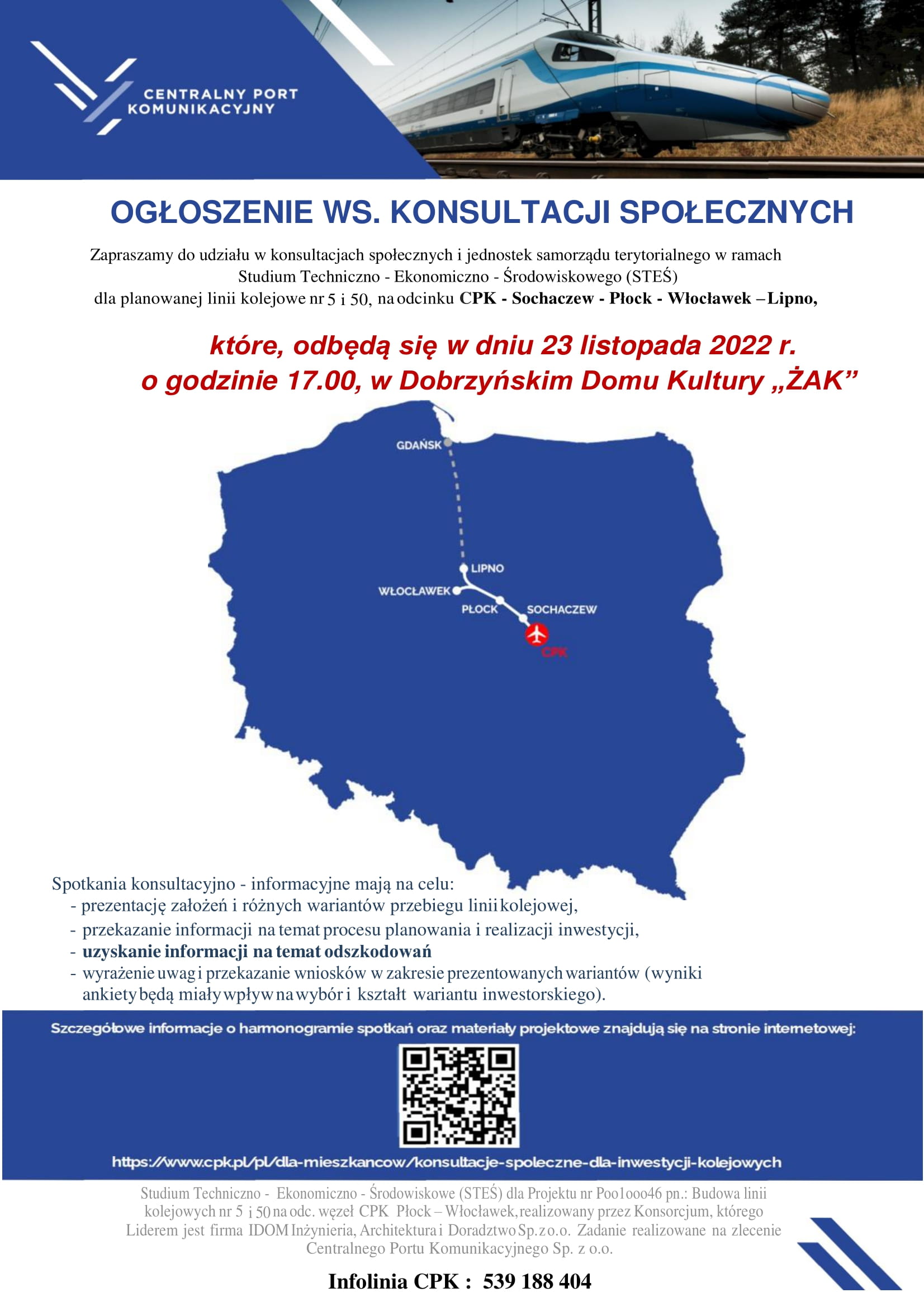 Zapraszamy na spotkanie informacyjno - konsultacyjne dotyczące CPK
