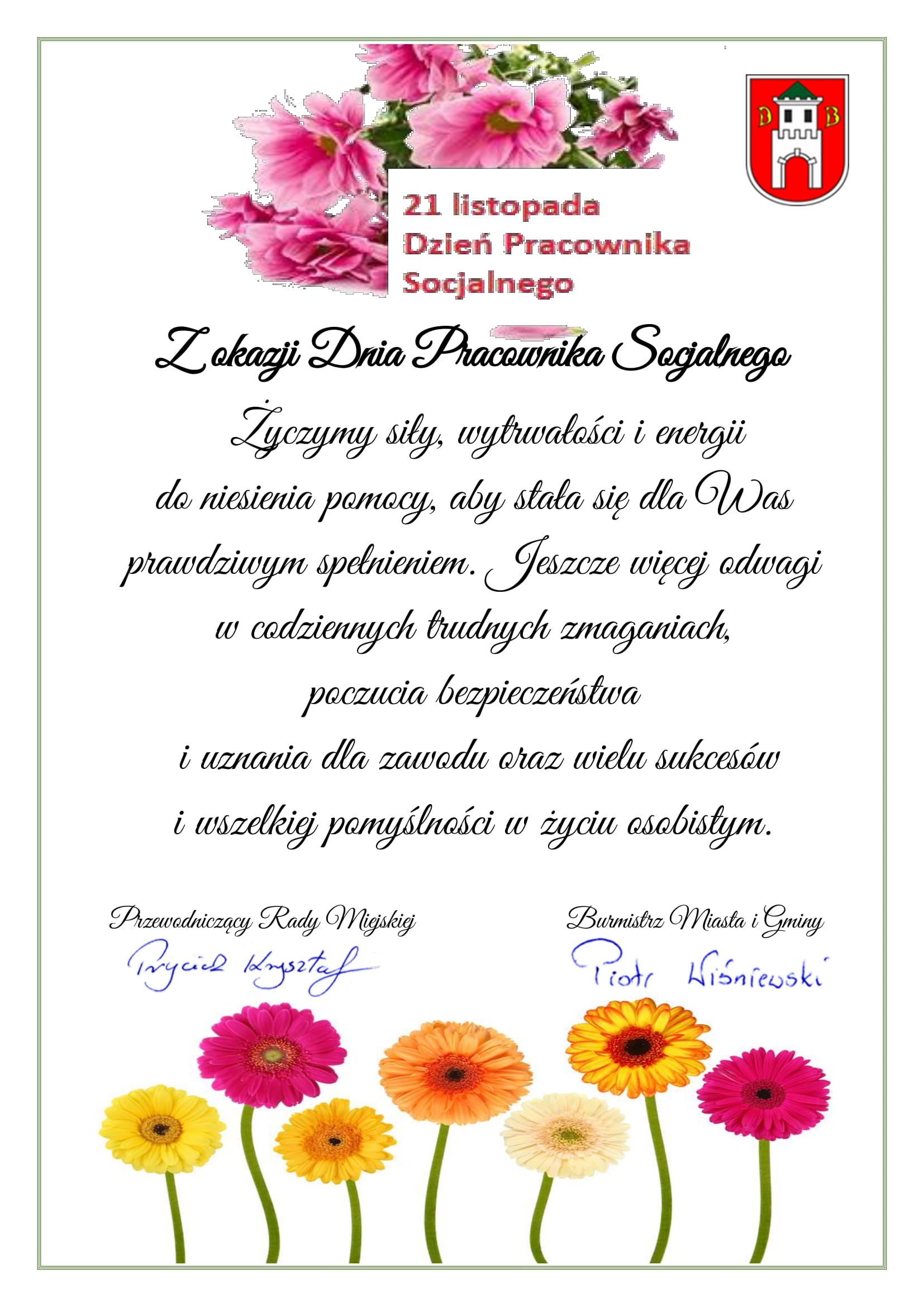Dzień Pracownika Socjalnego - życzenia