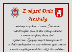 Życzenia z okazji Dnia Strażaka