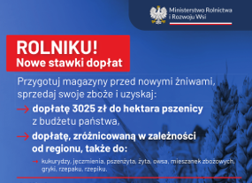 Nowe stawki dopłat dla rolników