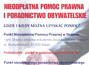 Nieodpłatna pomoc prawna i poradnictwo obywatelskie